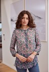 FLORENCE PLEAT BLOUSE - ink flora